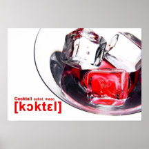 Design Cocktail Partybedeutung Plakatdruck