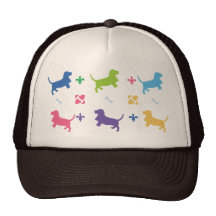 Designer-Basset Hound-Druck Baseballmützen