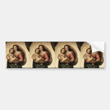 Detail RAPHAEL "Sistine Madonna" (circa 1513) Auto Aufkleber