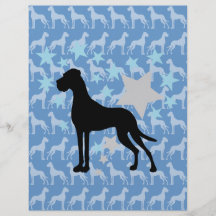 Deutsche Dogge und ein Stern-Herz Flyerdesign