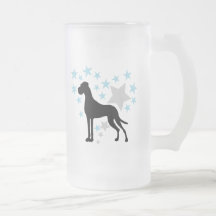 Deutsche Dogge und ein Stern-Herz Kaffeetasse