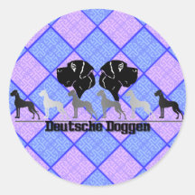 Deutsche Doggen Runde Sticker