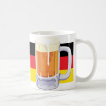 Deutsche Flagge u. Bier Kaffeehaferl