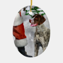 Deutsche kurzhaariger Zeiger-Weihnachtsverzierung Weihnachtsornament