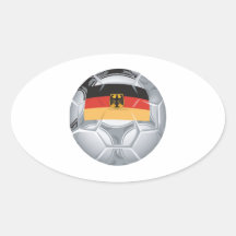 Deutscher Fußball Ovale Aufkleber