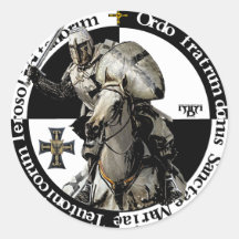 Deutscher Orden Ritter im Angriff Aufkleber