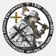 Deutscher Orden Ritter mit Axt Aufkleber