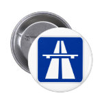 Deutsches Autobahn-Zeichen Anstecknadelbutton