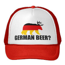 Deutsches Bier?  Deutschland-Flaggen-Bär mit Gewei Kult Mützen