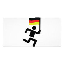 deutsches Läuferzeichen Individuelle Photo Karten