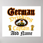 Deutsches trinkendes Cptn Plakat