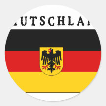 Deutschland Flagge Runde Sticker