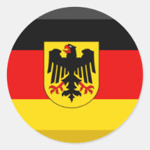 Deutschland-Flaggen-Edelstein Runde Sticker