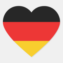 Deutschland-Flaggen-Herz-Aufkleber