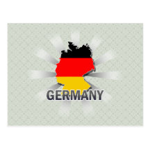Deutschland-Flaggen-Karte 2,0 Postkarten