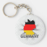 Deutschland-Flaggen-Karte 2,0 Schlüsselanhänger
