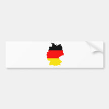 Deutschland-Flaggen-Karte Größengleich Auto Sticker
