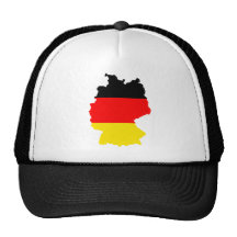 Deutschland-Flaggen-Karte Größengleich Retrokultmütze