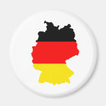 Deutschland-Flaggen-Karte Größengleich Kühlschrankmagnet