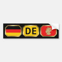 Deutschland-Flaggen-Karten-Code-Autoaufkleber