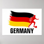 Deutschland-Fußball-Flagge Posterdruck