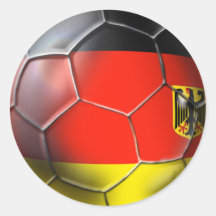 Deutschland-Fußball Runde Aufkleber