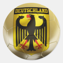 Deutschland-Fußball Runde Sticker