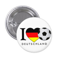 "Deutschland" I love Fußball Deutschland Anstecker Button