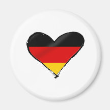 Deutschland-Liebeherz - mein großes deutsches Herz Kühlschrankmagnete