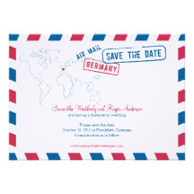 Deutschland-Luftpost, die Save the Date Wedding is Individuelle Ankündigung