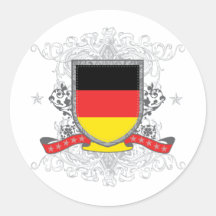 Deutschland-Schild Runder Sticker