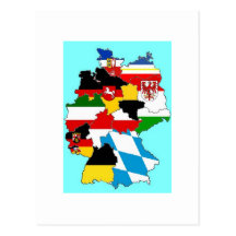 Deutschland-Staat kennzeichnet Karte Postkarten