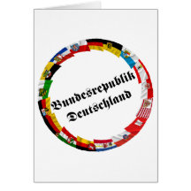 Deutschland u. seine Länder, die Flaggen wellenart Karten