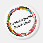 Deutschland u. seine Länder, die Flaggen wellenart Magnete