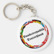 Deutschland u. seine Länder, die Flaggen wellenart Schlüsselanhänger