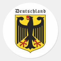 Deutschland-Wappen Runder Sticker