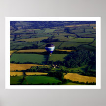 Devon-Landschafts-Heißluft-Ballon-Teil 2 Posterdruck