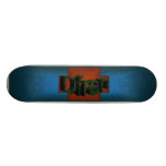 Dfran rotes Cross1 Personalisiertes Skateboard