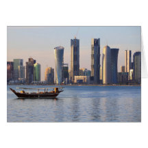 Dhow- und Doha-Skyline Grußkarten