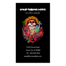 dia de Los Muertos Visitenkarten Vorlage