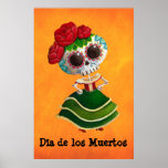 Dia de Muertos Mexican Fräulein Tod Plakat