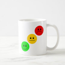 Diagonaler schwermütiger Stoplight ohne Streifen Tee Tasse