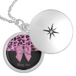 Diamant auf rosa Bogen Anhänger