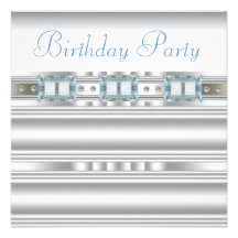 Diamant-der Geburtstags-Party der silbernen Perlen Individuelle Einladung