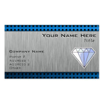 Diamant; Gebürsteter Metallblick Visitenkarten