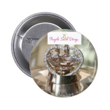 Diamant-Herz-Knopf Anstecknadelbutton