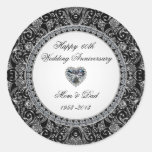 Diamant-Hochzeitstag-Aufkleber