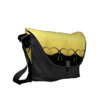 Diamant-Kettenschwarzes und Goldblick-Bote Kurier Tasche