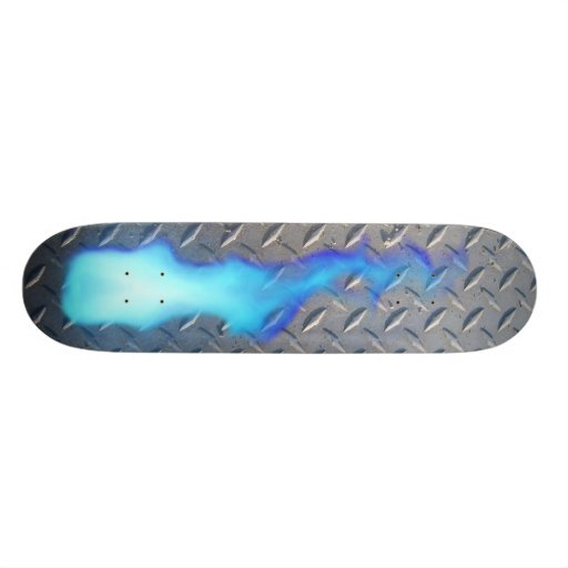 Diamant-Platten-blaue Flamme Personalisiertes Skateboarddeck