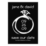 Diamant-Ring-Save the Date Mitteilungen Personalisierte Ankündigungen